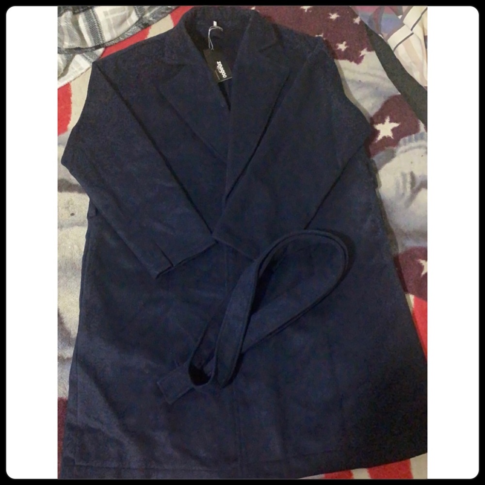 Navy Blue Fleece Zeagoo Coat